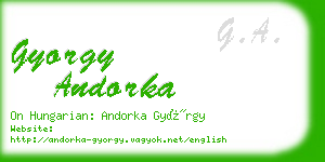 gyorgy andorka business card